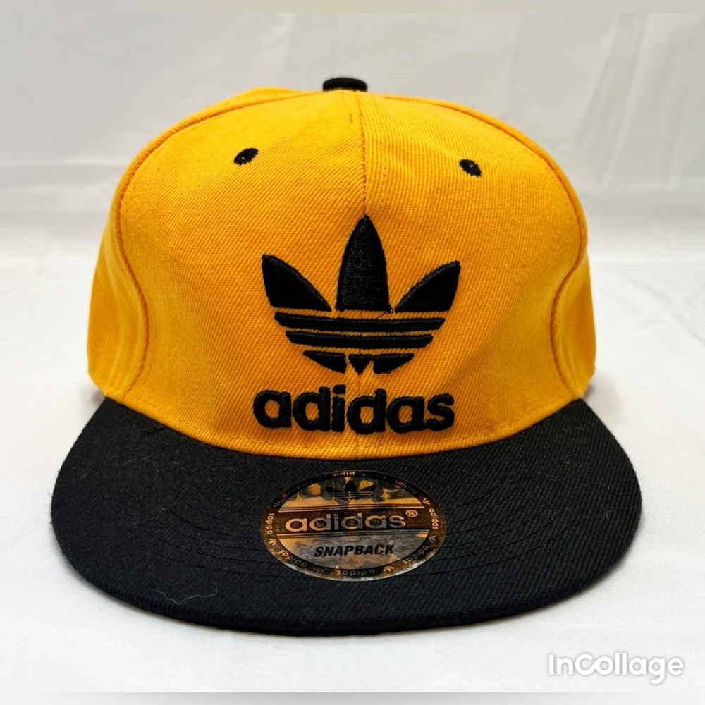 Adidas Closed Back Hat Black and Yellow